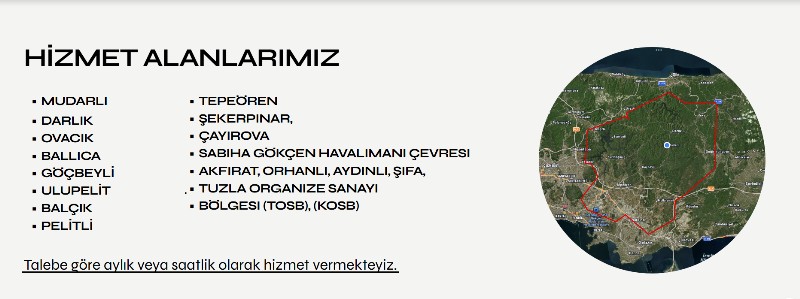İstanbul bölgeleri hafriyat hizmetleri