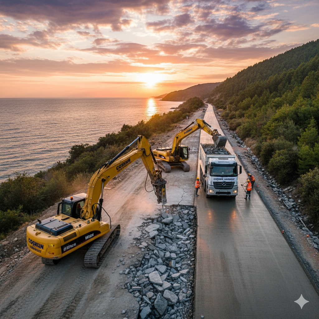 Şile Sahil Yolu Beton Kırma ve Onarım